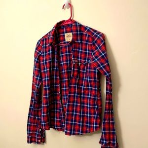 Hollister vintage flannel, Size: M, red/blue colored.